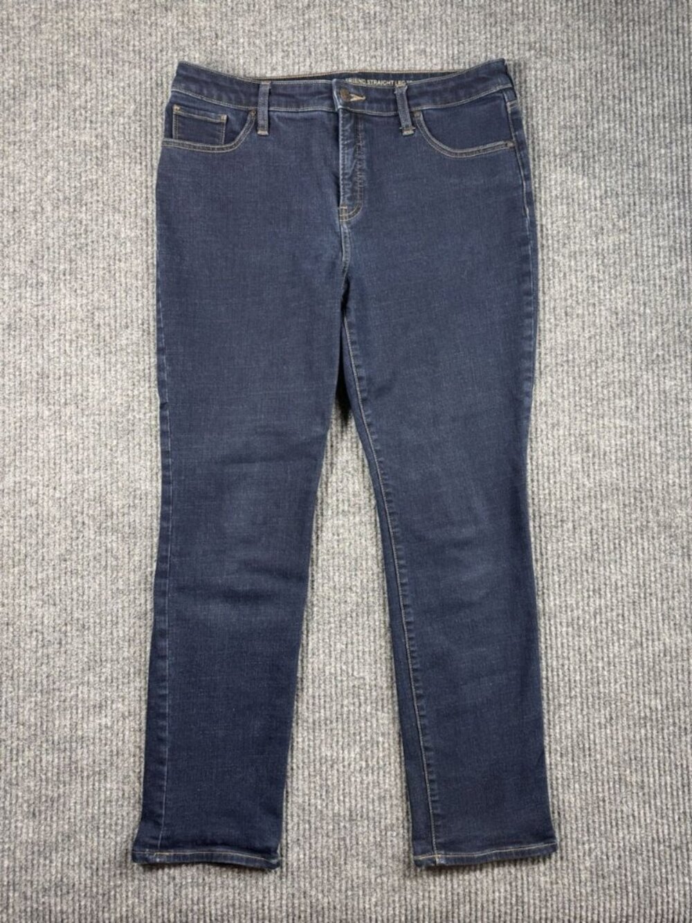 Chicos So Slimming Jeans Womens 10P/1.5P Blue Girlfriend Straight Leg Dark Wash
